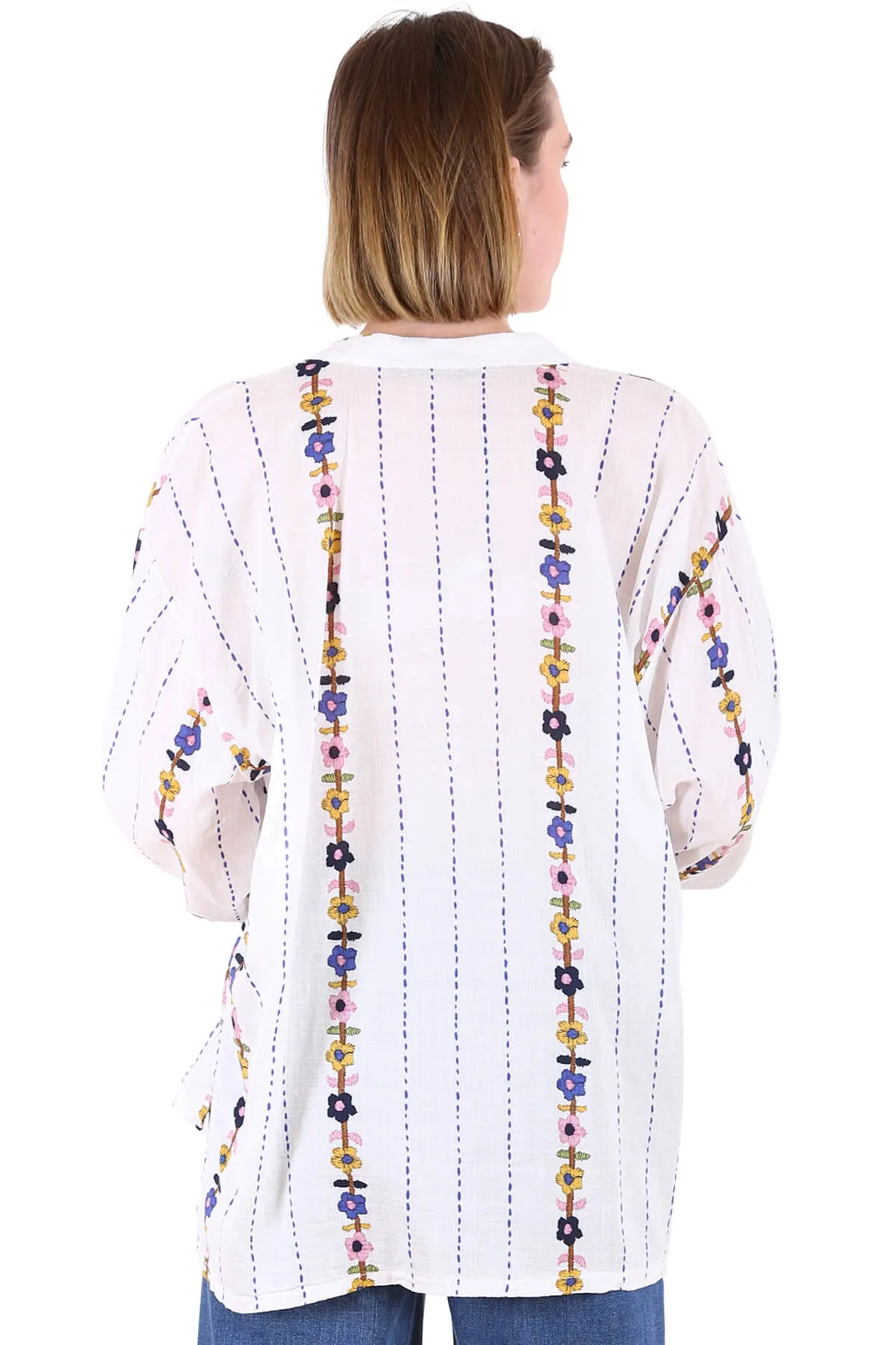 Cape May Blouse White in Cotton Blend