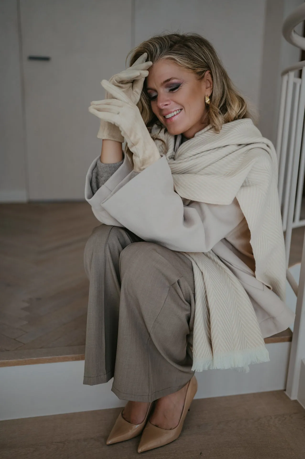 Capitali scarf I Beige