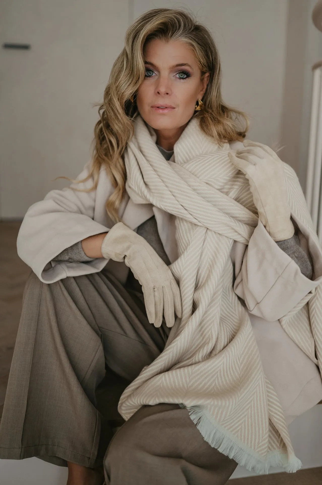 Capitali scarf I Beige