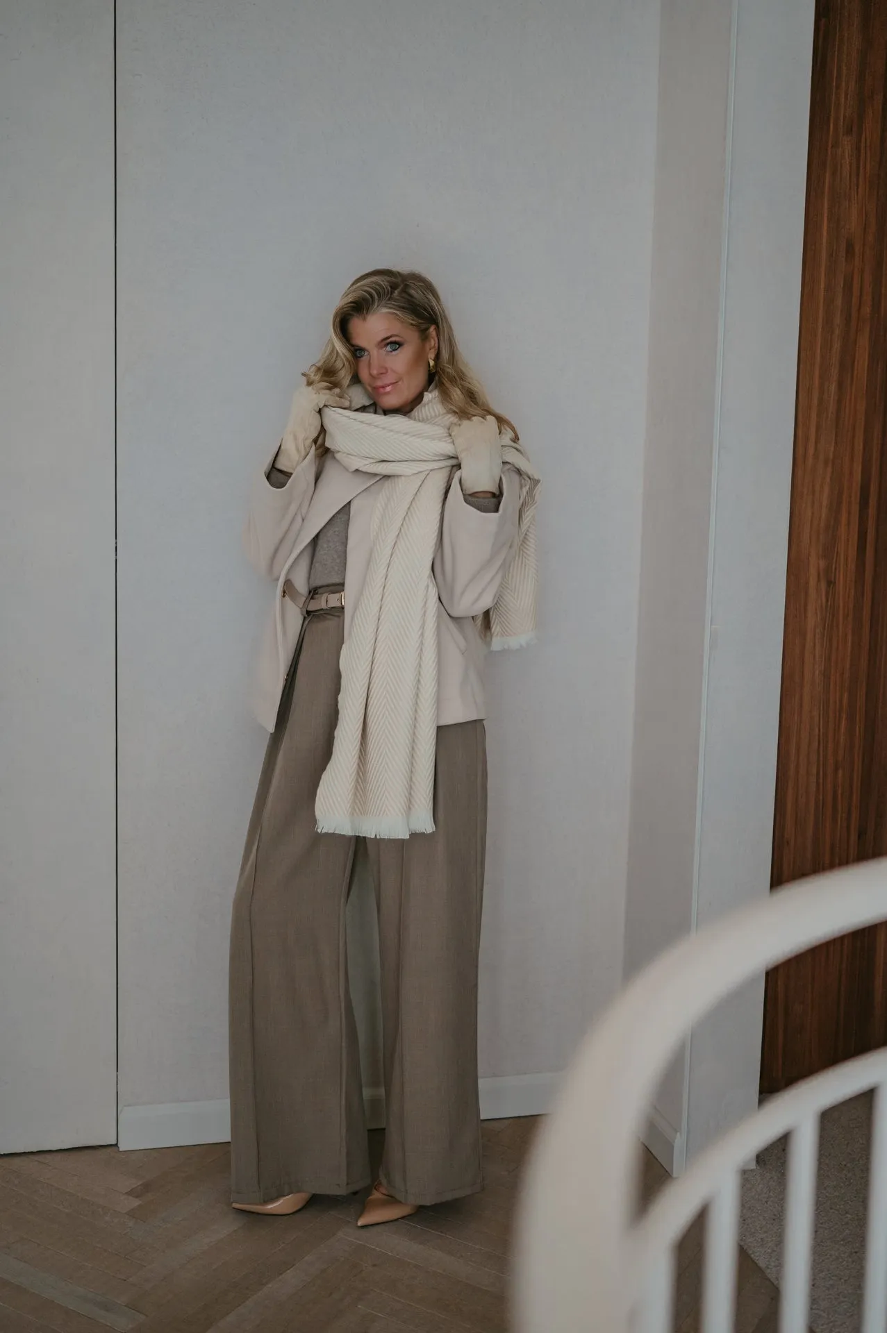 Capitali scarf I Beige