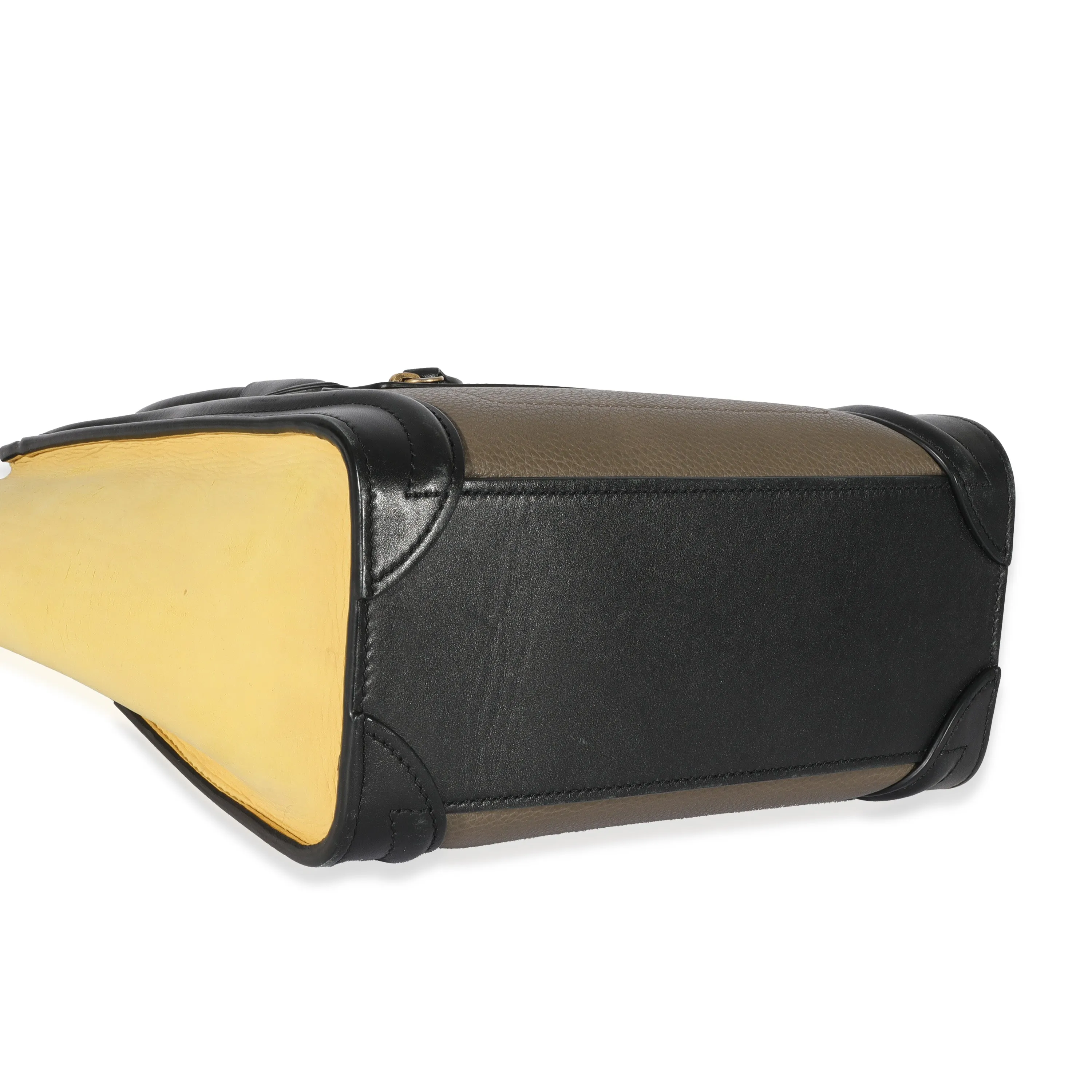 Celine Tricolor Leather Nano Luggage Tote