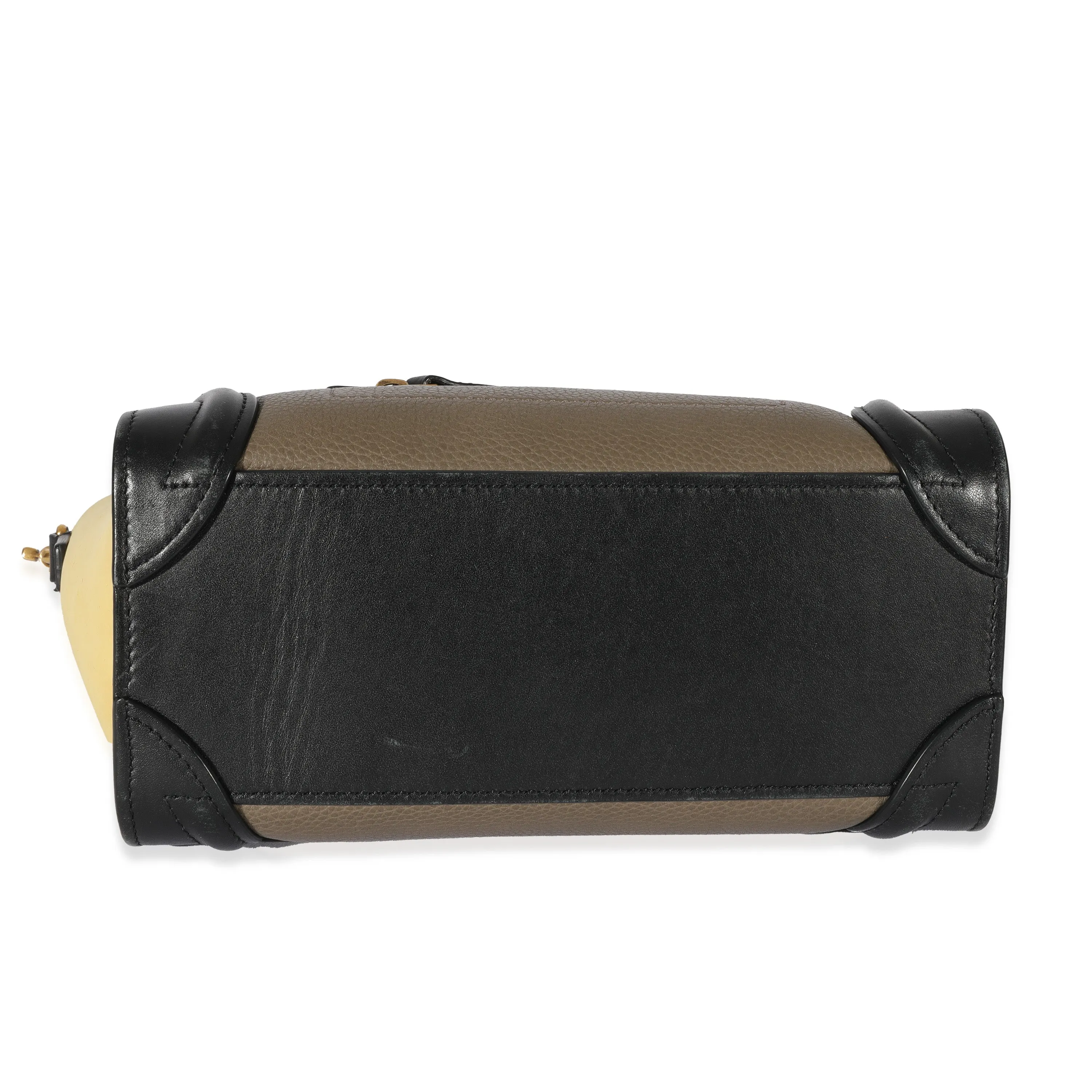 Celine Tricolor Leather Nano Luggage Tote