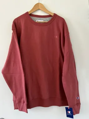 Champion Powerblend Fleece Crew C Logo Sandal Wood Red S0888 407D55 A1DF