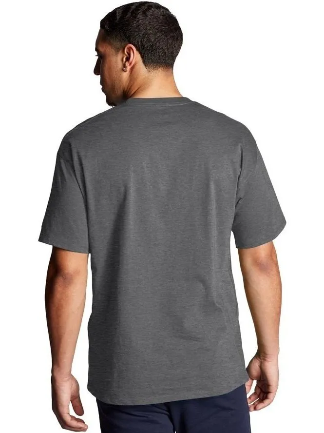 Champion Script Logo Classic Jersey Tee Granite Heather GT23H Y08160 G61