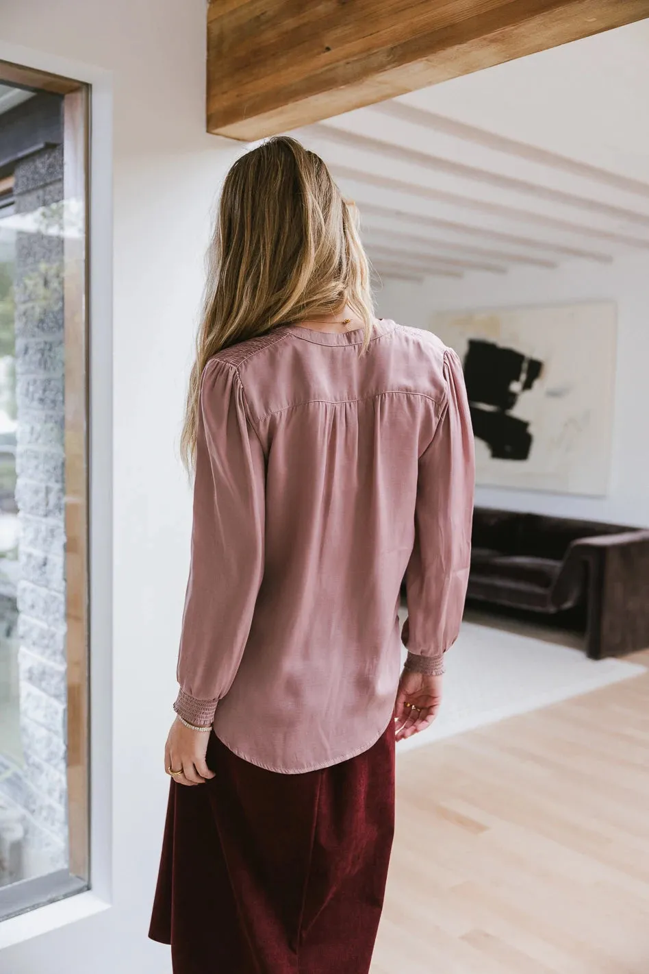 Chandler Blouse in Mauve - FINAL SALE