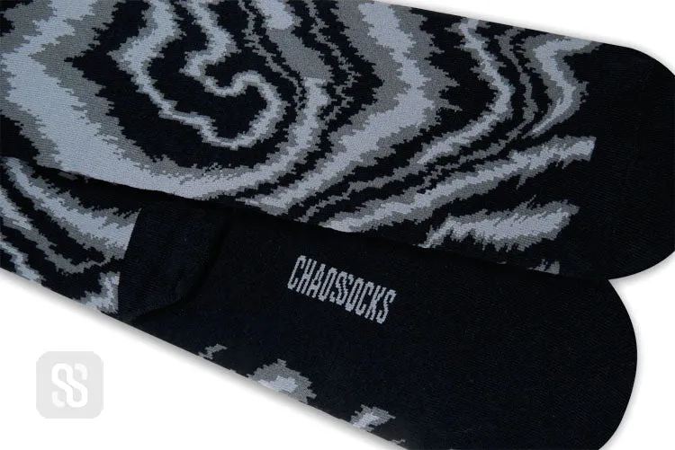 Chaossocks - Marble-men's black grey