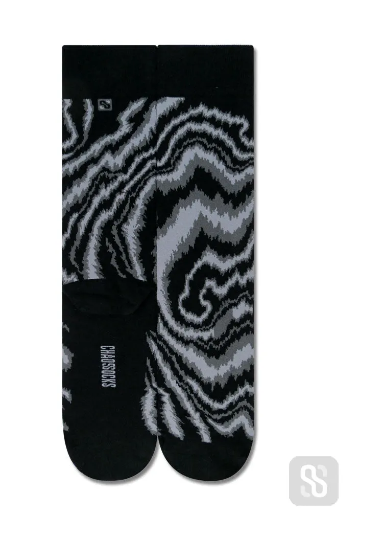 Chaossocks - Marble-men's black grey