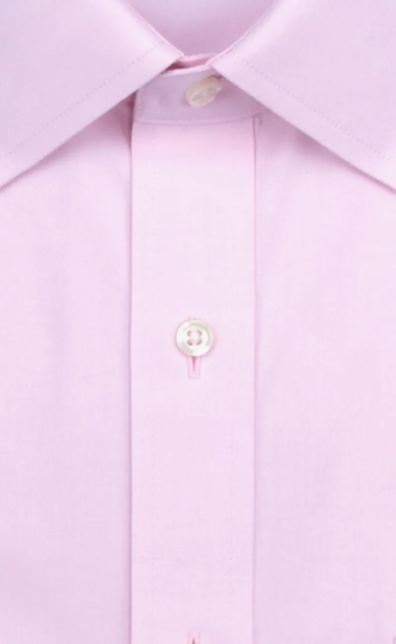 Classic Fit Pink Solid Spread Collar Supima® Cotton Non-Iron Pinpoint Oxford Dress Shirt