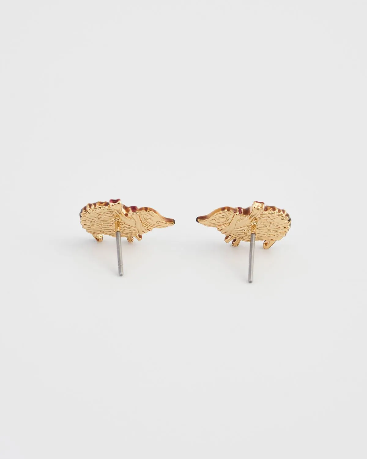 Cosy Hedgehog Charm Stud Earrings