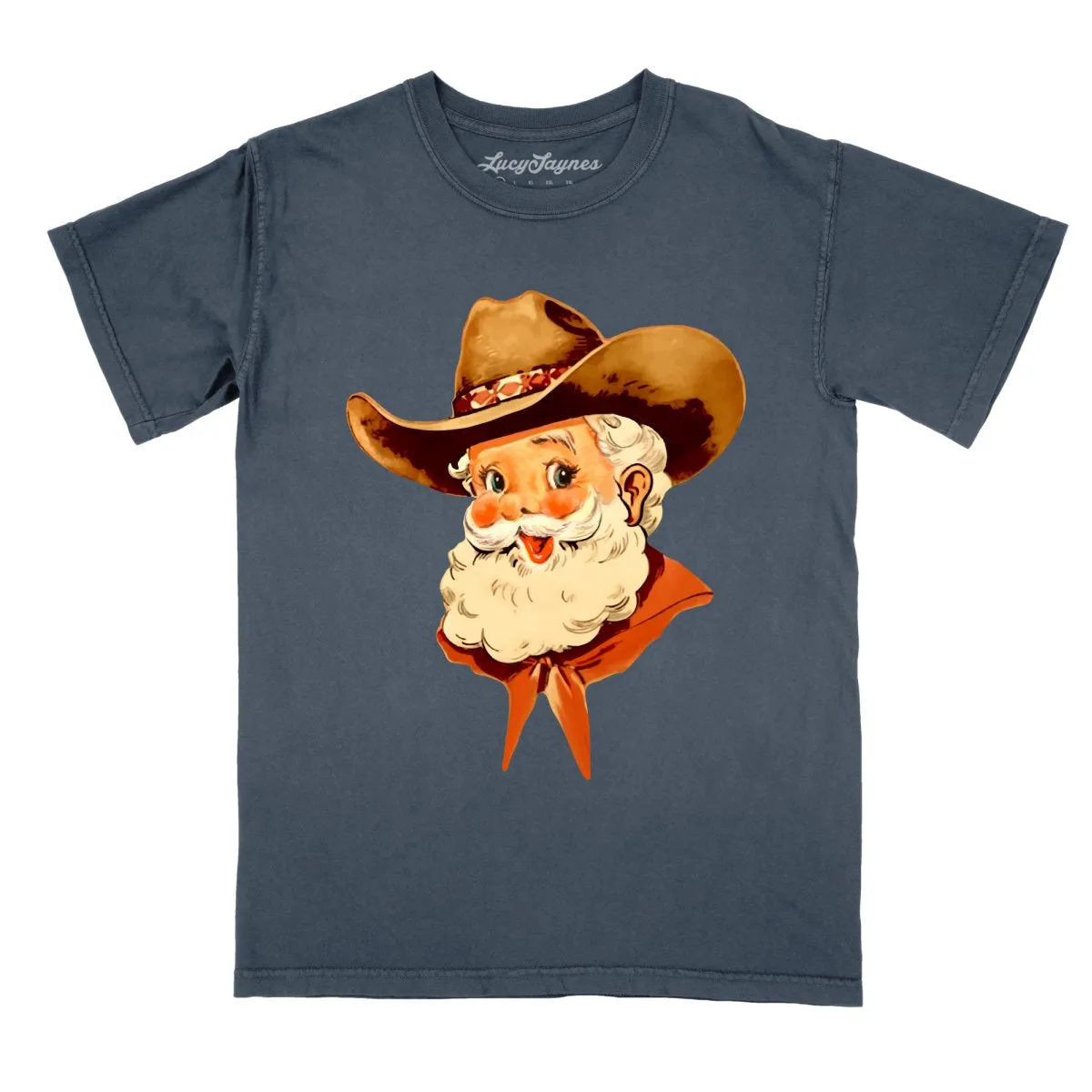 Cowboy Santa Comfort Colors Tee