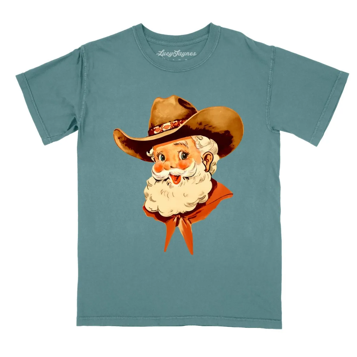 Cowboy Santa Comfort Colors Tee
