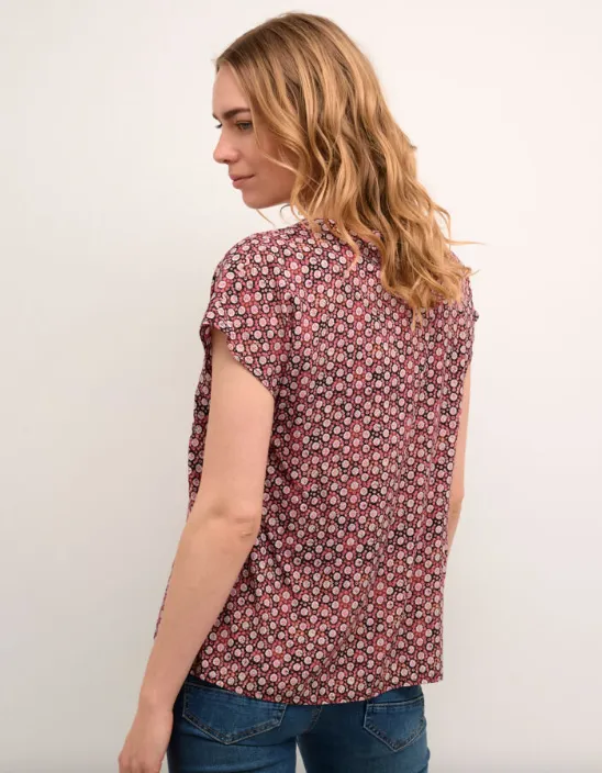 CR - Tia cap-sleeve blouse
