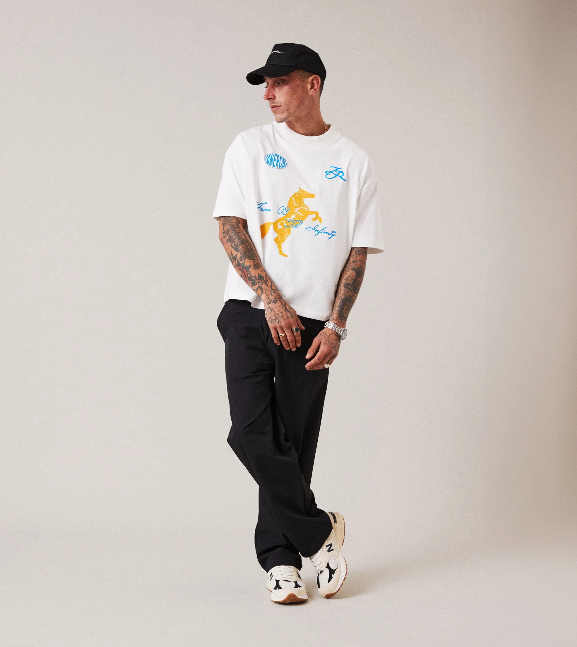 Crop Hockey Lounge Tee Vintage White