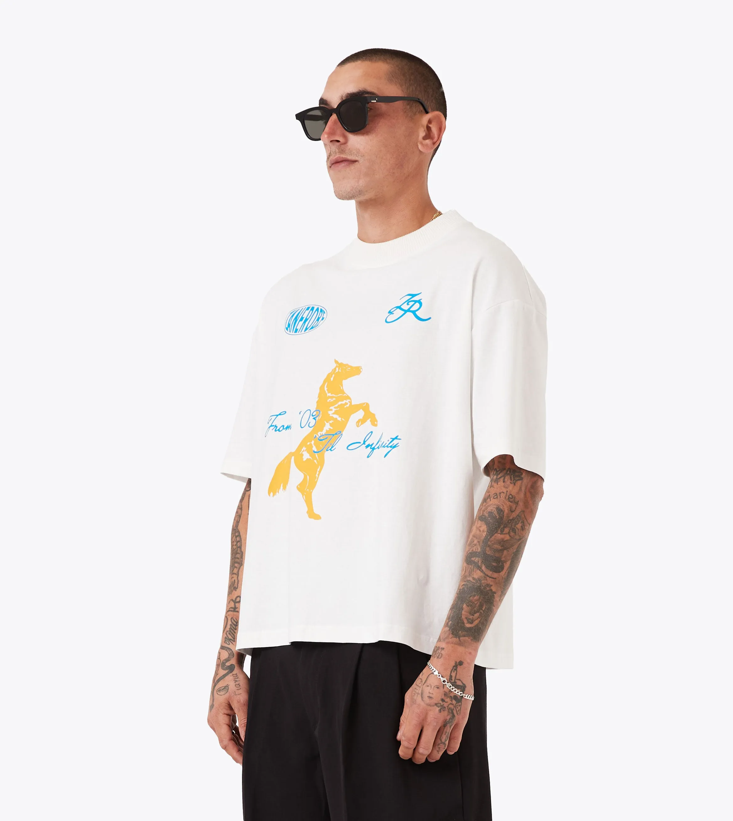 Crop Hockey Lounge Tee Vintage White