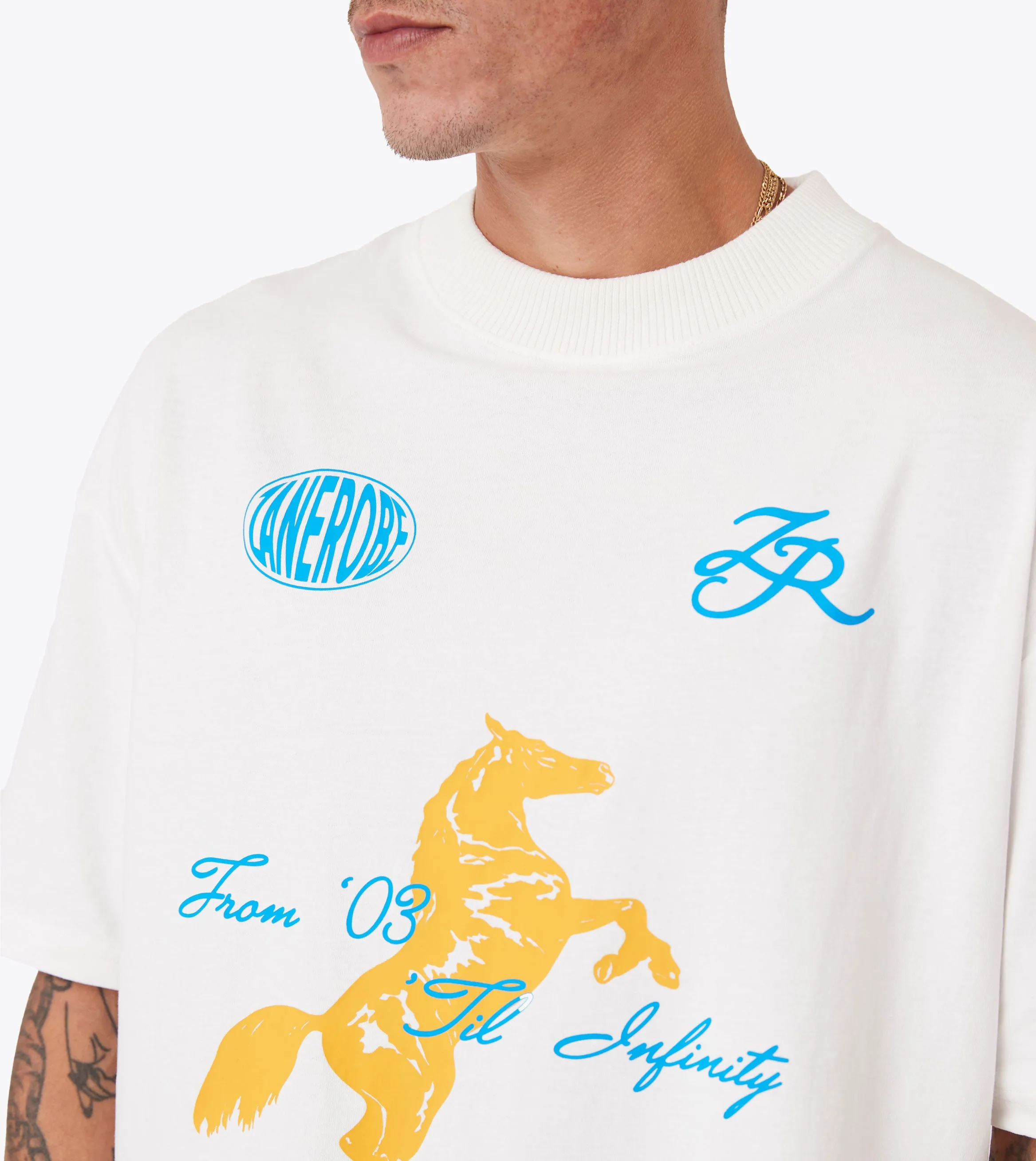 Crop Hockey Lounge Tee Vintage White