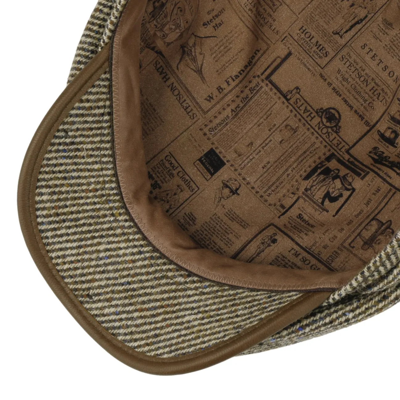 Dennaco Wool Driver Flat Cap by Stetson