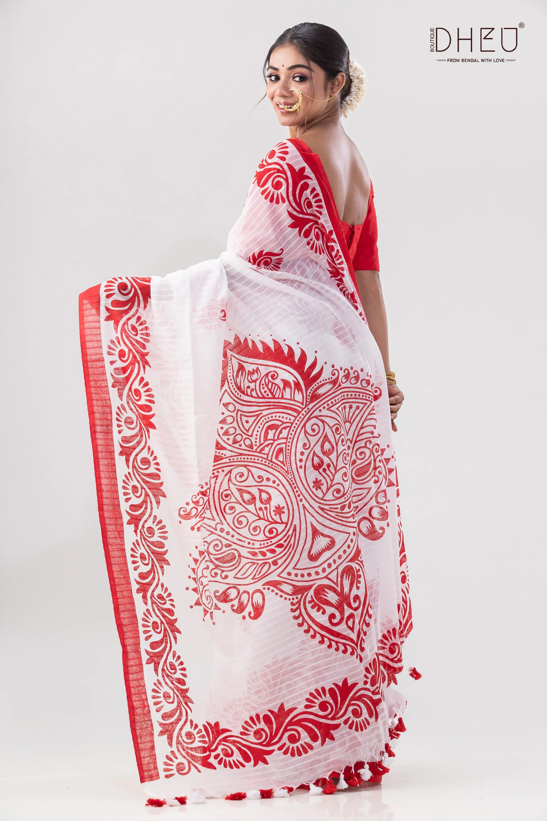 Dheu Exclusive Signature Handpaint Saree