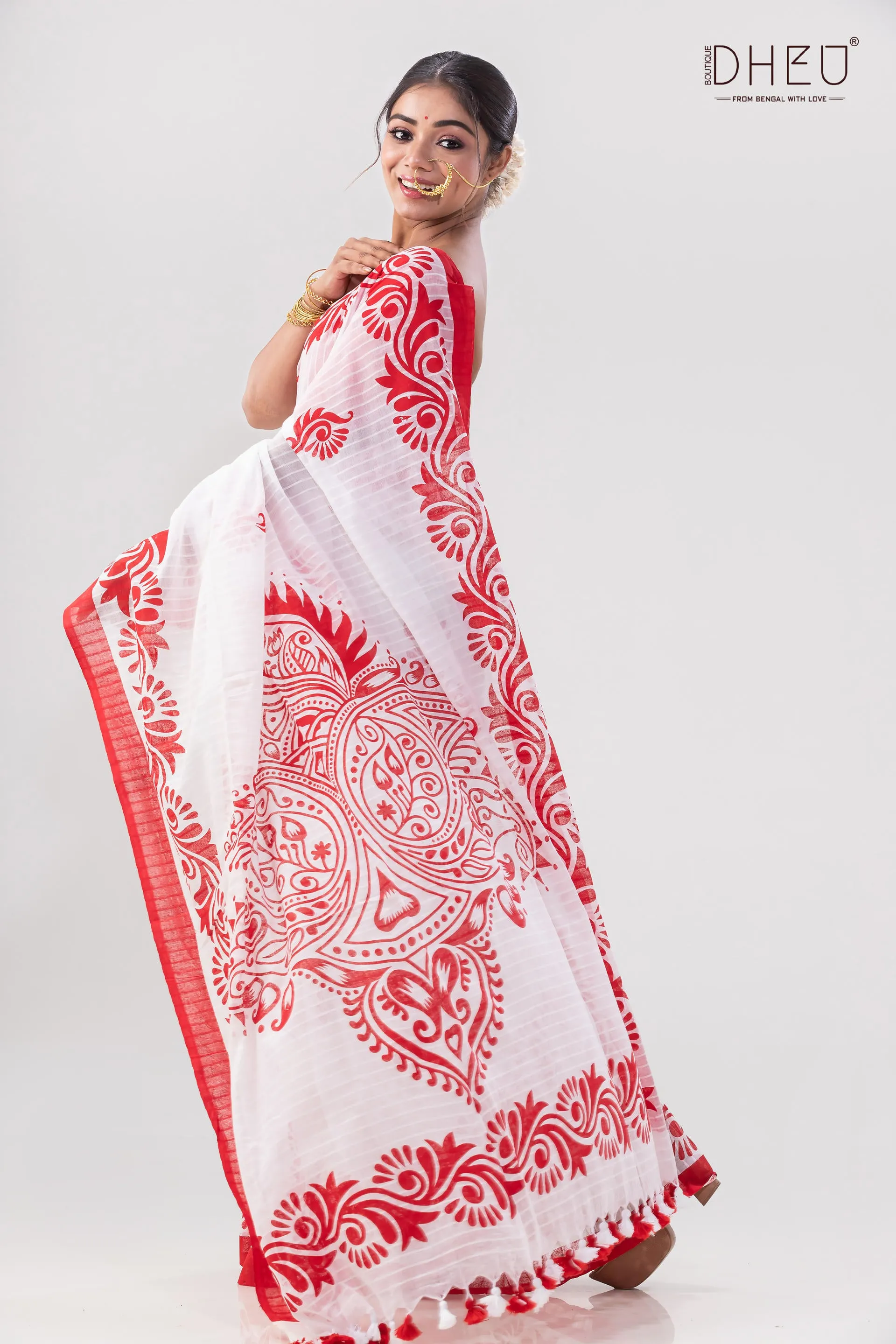 Dheu Exclusive Signature Handpaint Saree