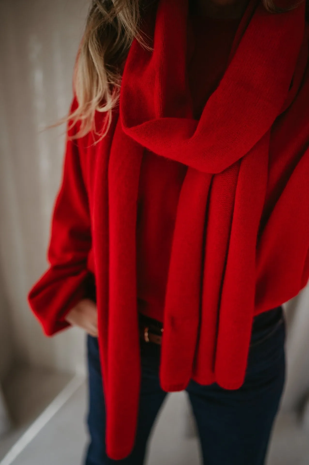 Dolente scarf I Red