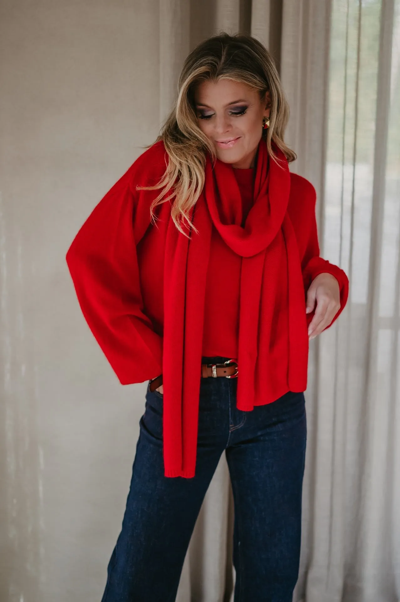 Dolente scarf I Red