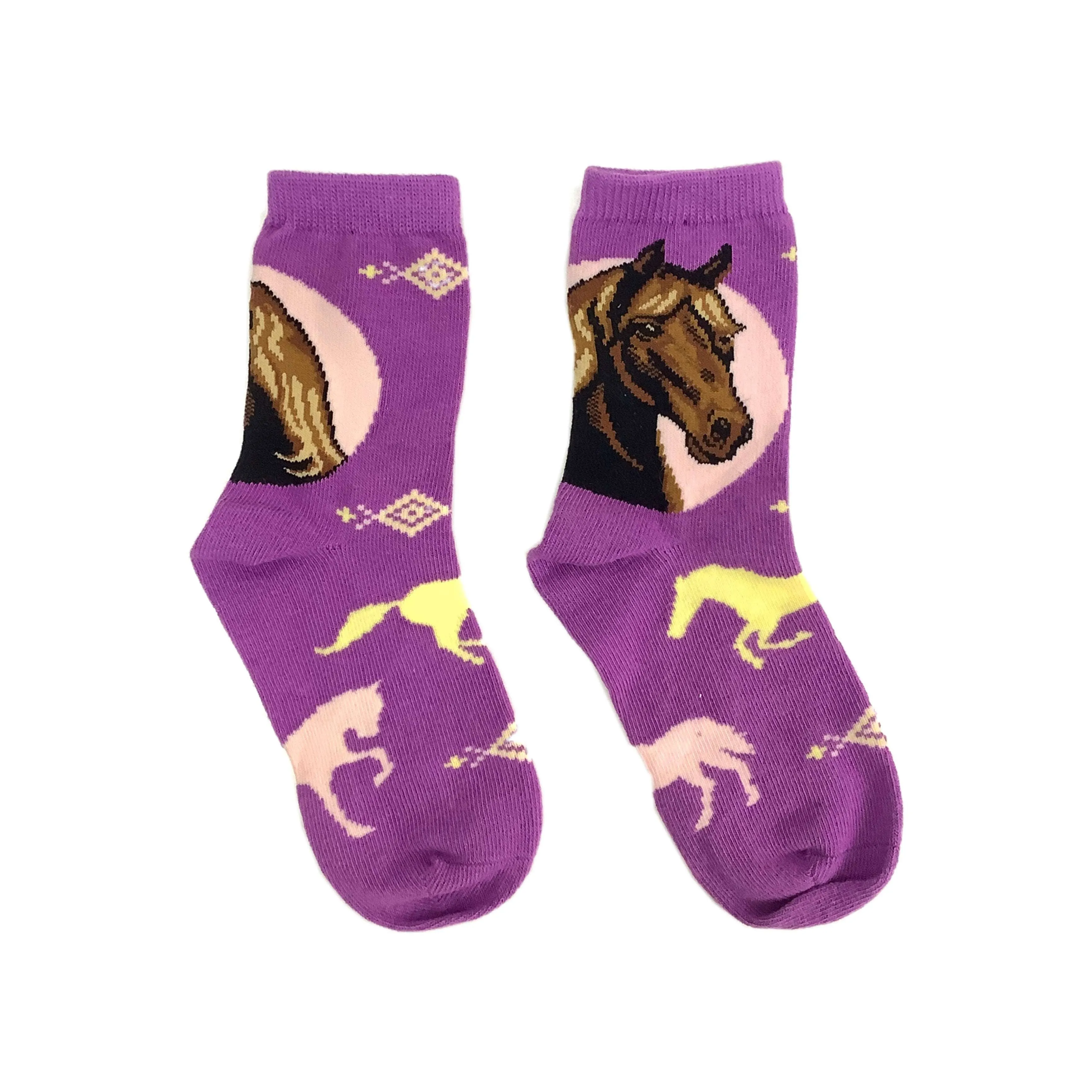 Dream Purple Pony Kids Socks (Tween size)