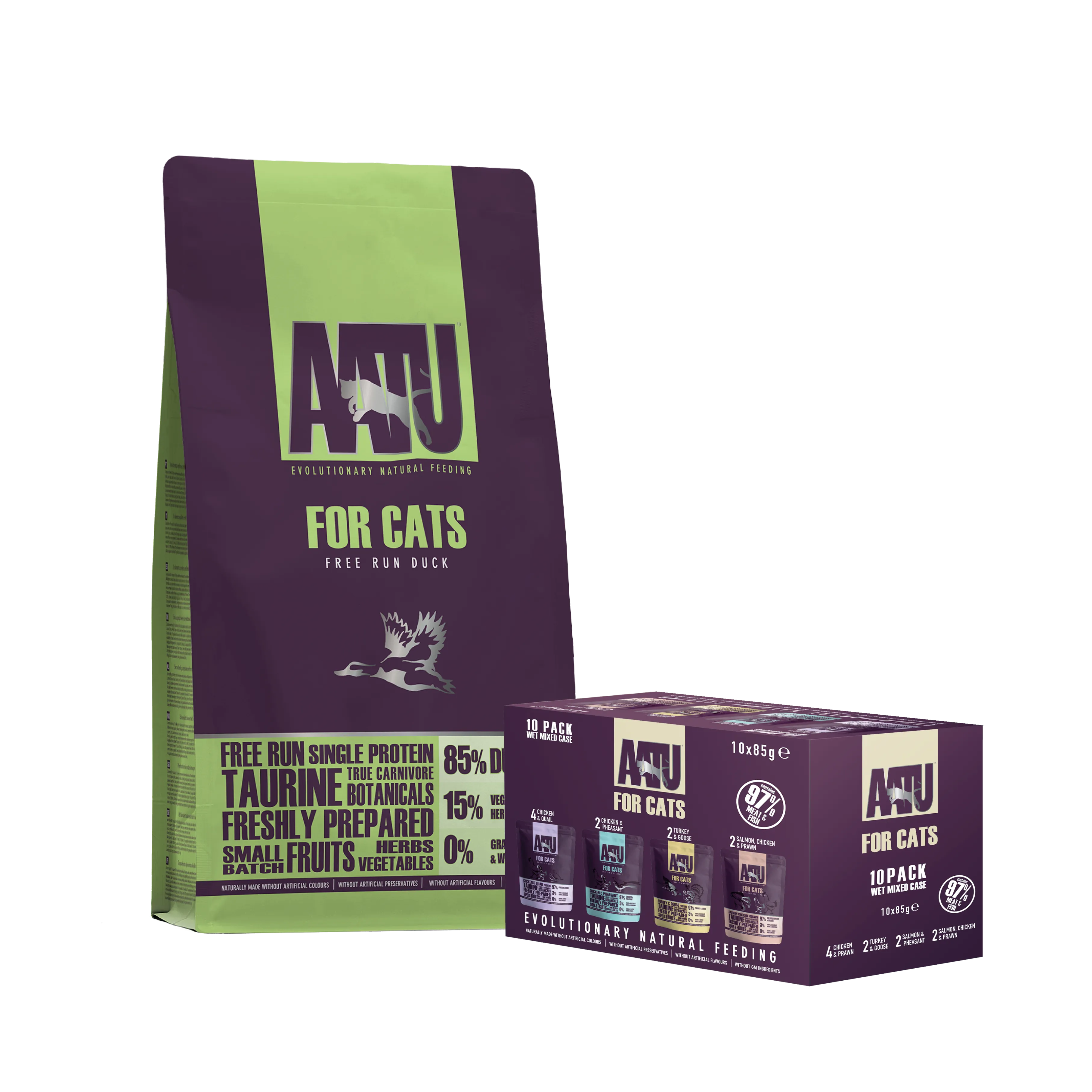 Duck Dry & Wet Cat Food Variety Bundle