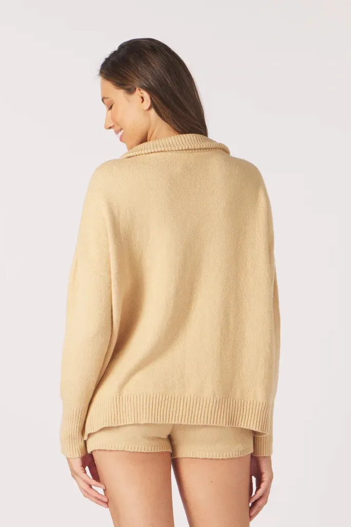 Tan Elevated 1/4 Zip - Restocking in September