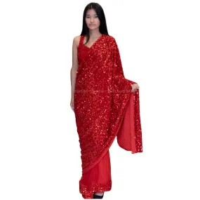 Embroidered Sequence Saree Blouse
