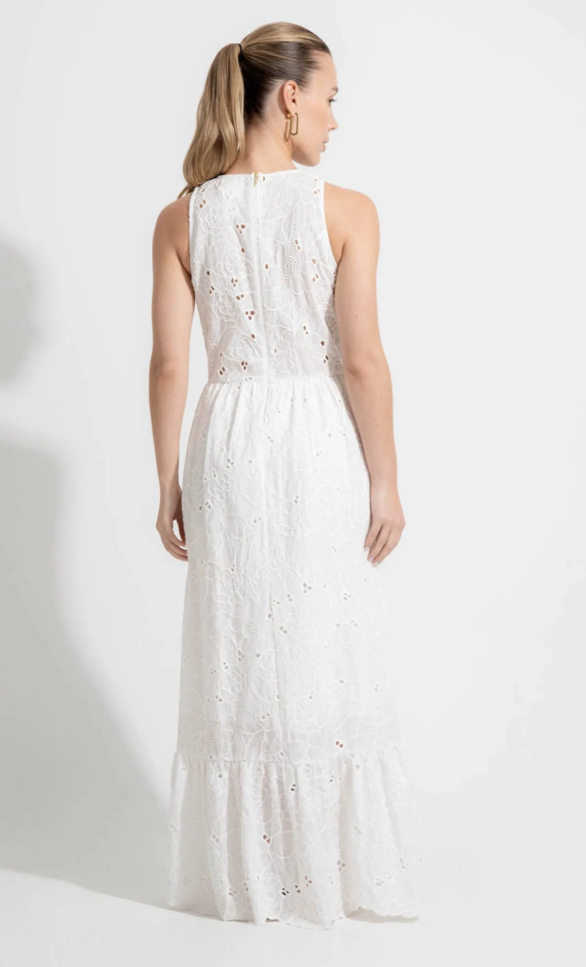 ESPECIA Camellia Maxi Dress - Ivory