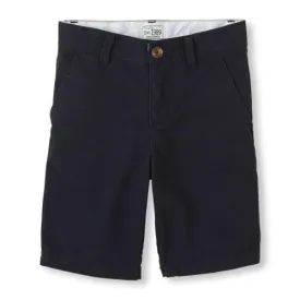 Est 1989 Place Navy Blue Woven Chino Boys Shorts