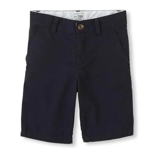 Est 1989 Place Navy Blue Woven Chino Boys Shorts