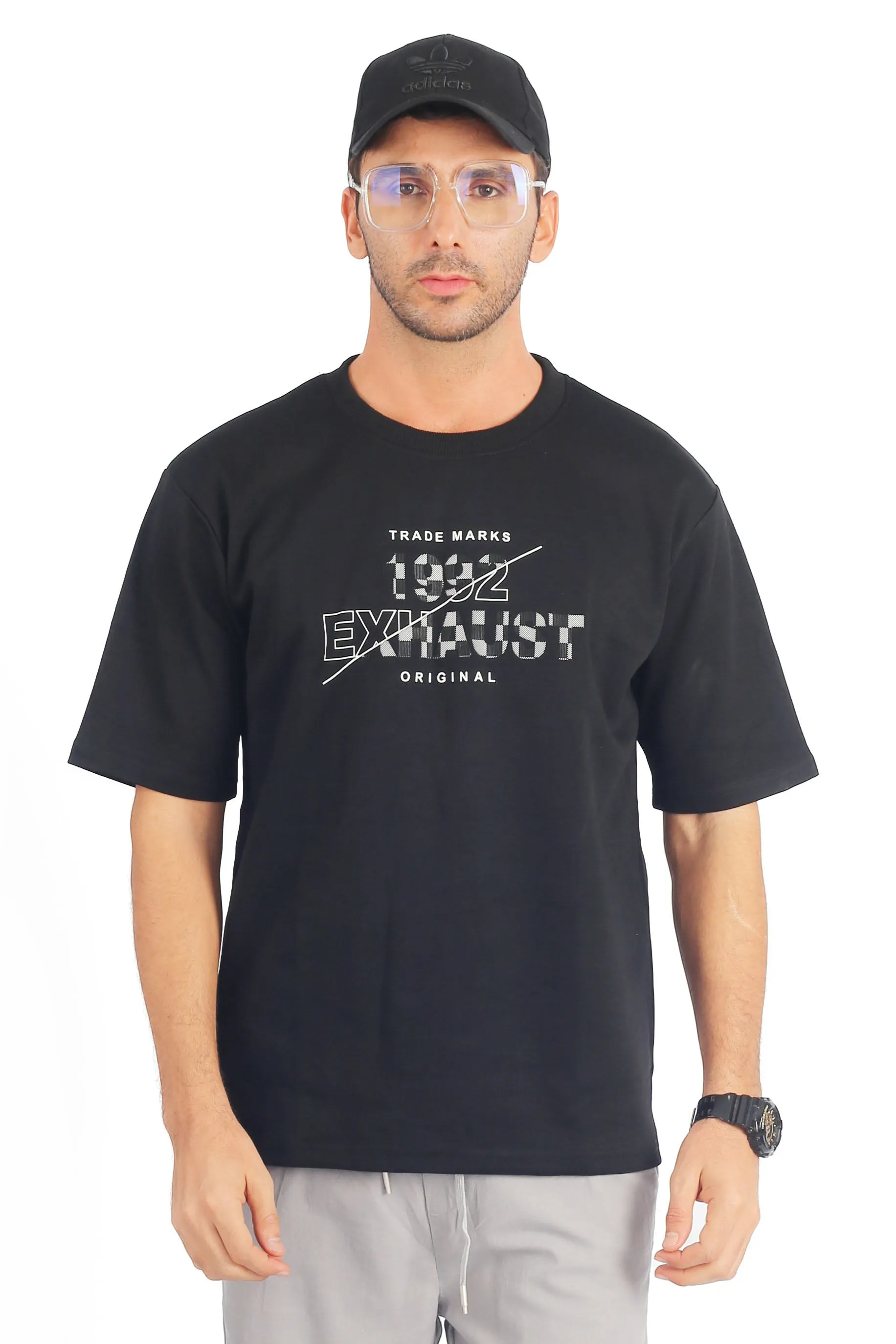 EXHAUST ROUND NECK T SHIRT [OVERSIZE] 1666