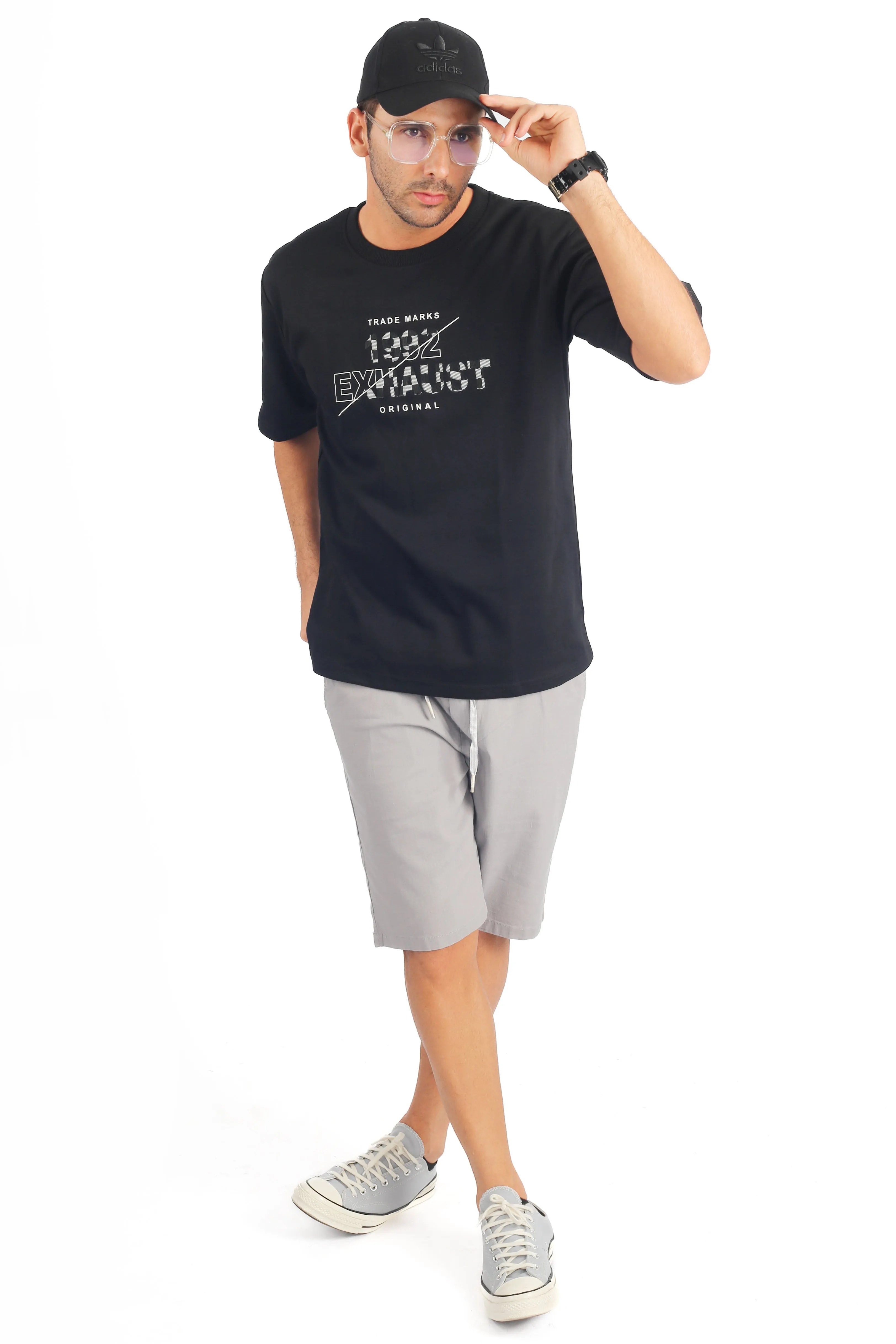 EXHAUST ROUND NECK T SHIRT [OVERSIZE] 1666