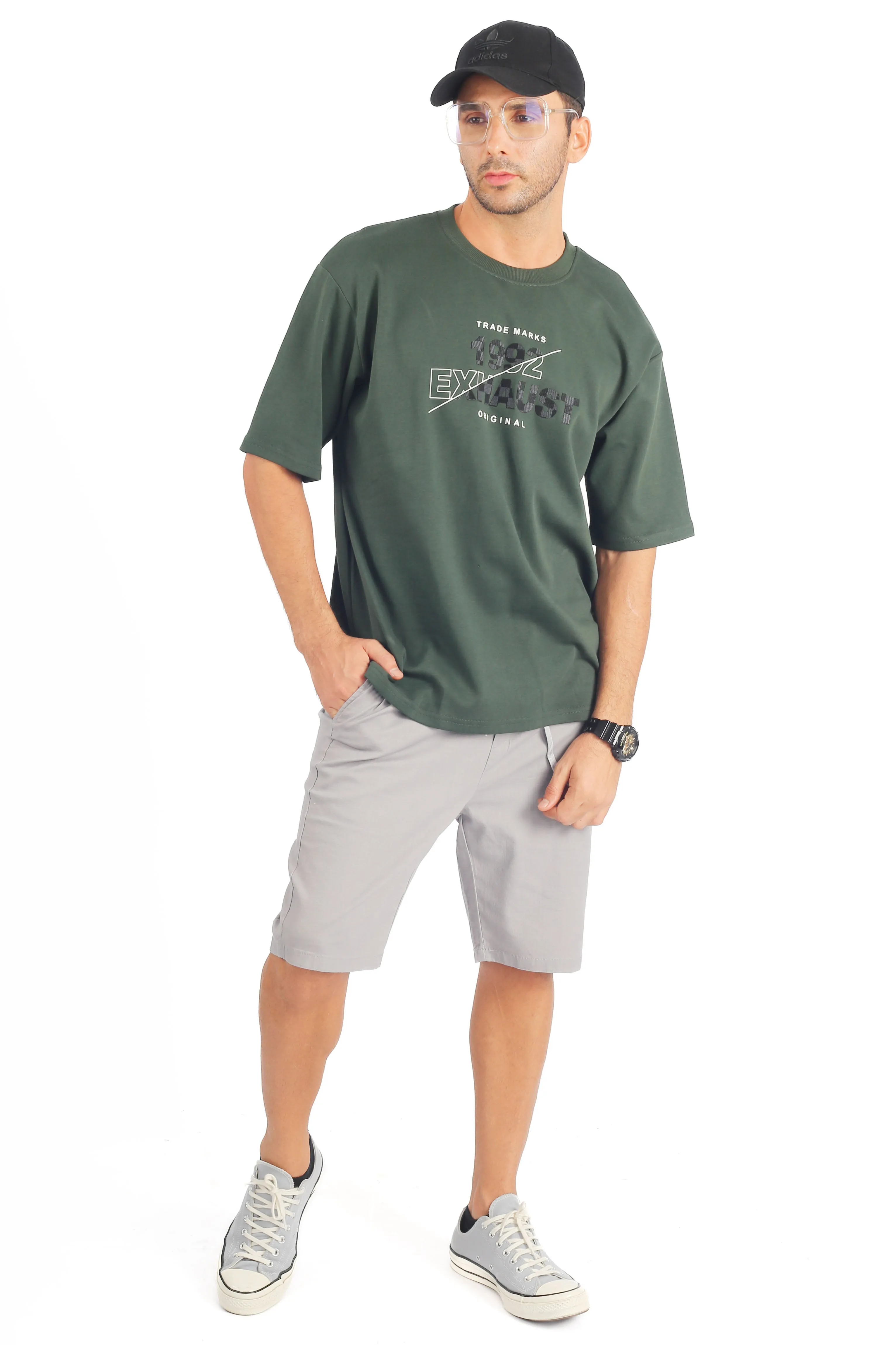 EXHAUST ROUND NECK T SHIRT [OVERSIZE] 1666