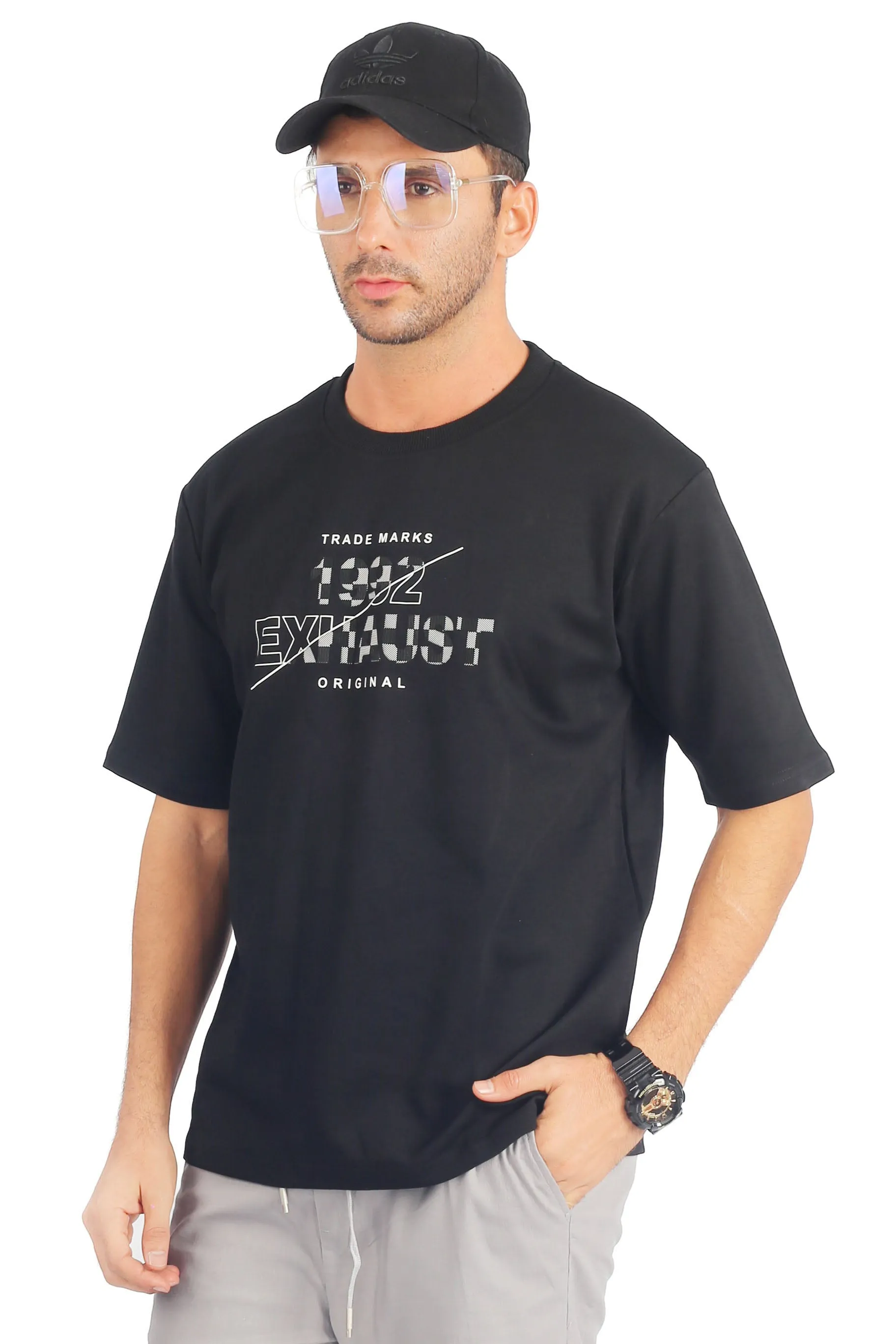 EXHAUST ROUND NECK T SHIRT [OVERSIZE] 1666
