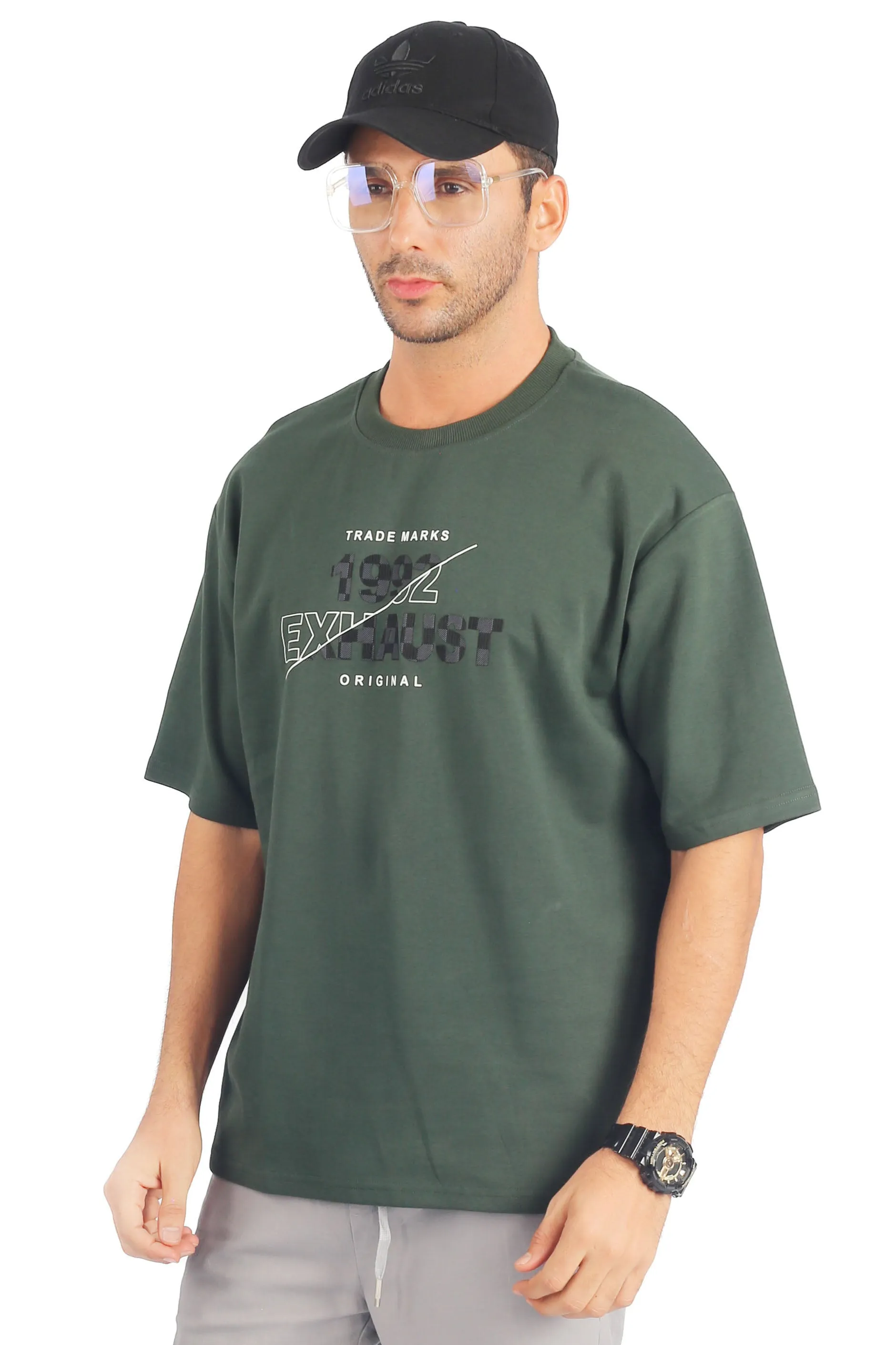 EXHAUST ROUND NECK T SHIRT [OVERSIZE] 1666