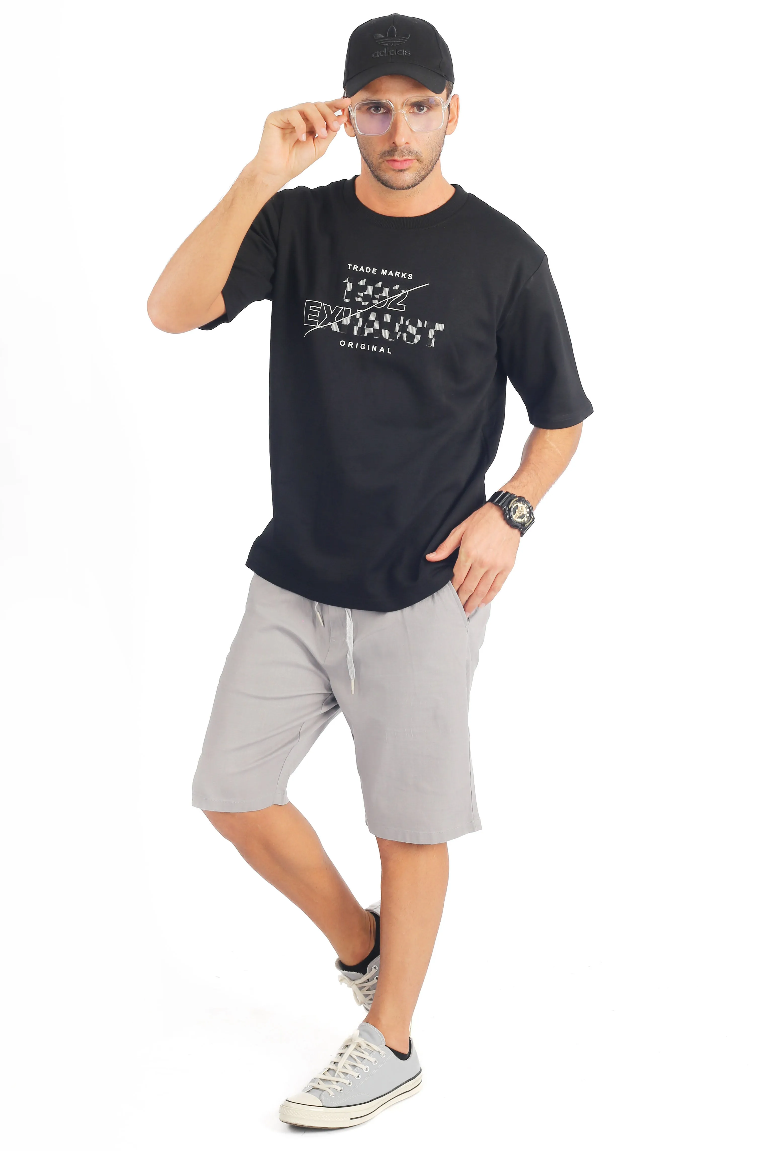 EXHAUST ROUND NECK T SHIRT [OVERSIZE] 1666