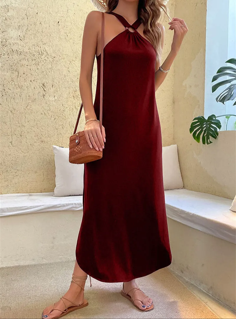 Fashion Halter Maxi Dress