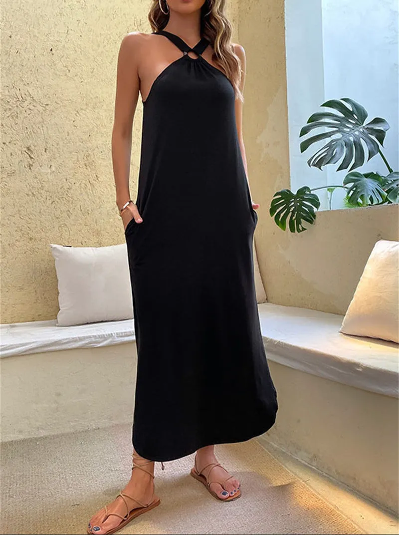 Fashion Halter Maxi Dress