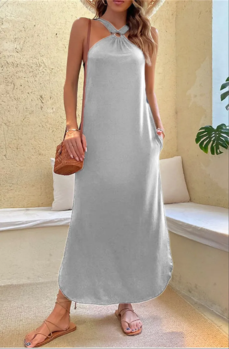 Fashion Halter Maxi Dress
