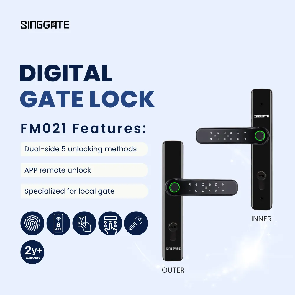 FR055 Door   FM021 Gate Digital Lock Bundle
