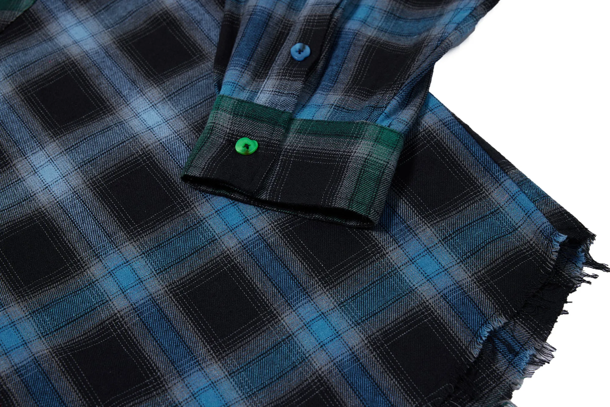 Ghost Face Long Sleeve Plaid Shirt