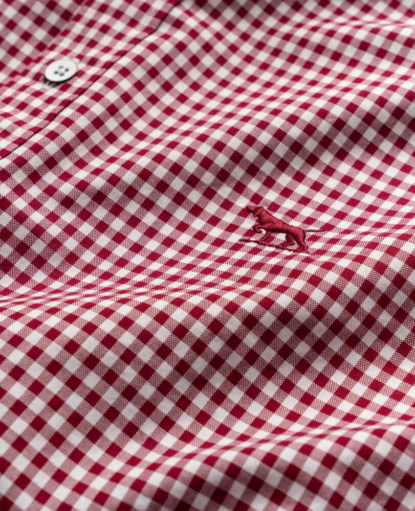 Gunn Check Oxford Shirt - Sports Fit - Claret