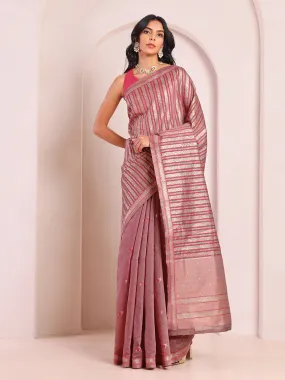 Heer Polka Zari Pink Saree