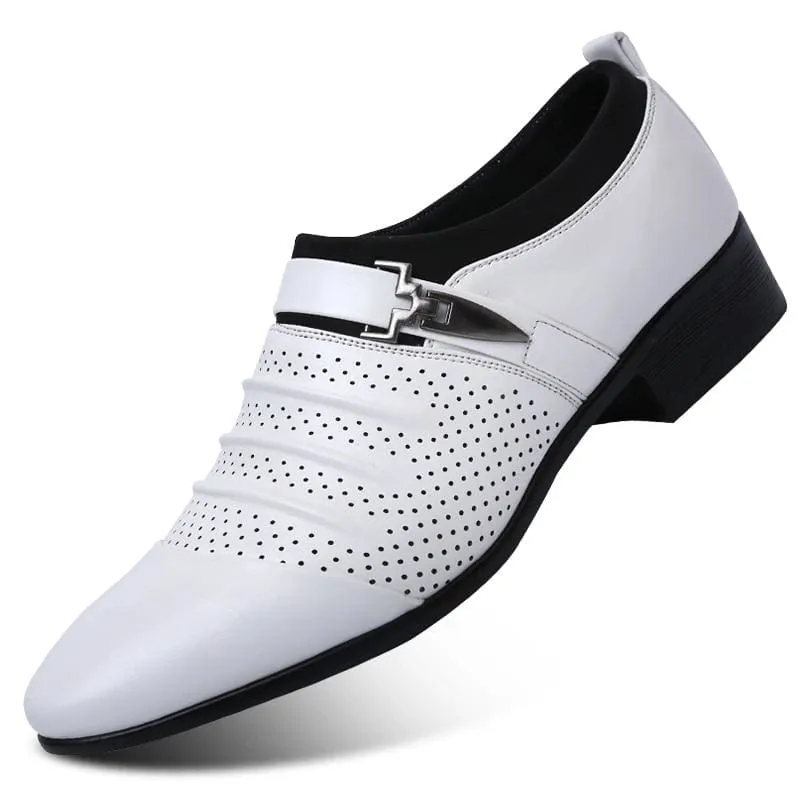 Hollow Out Men PU Leather Oxford Formal Shoes