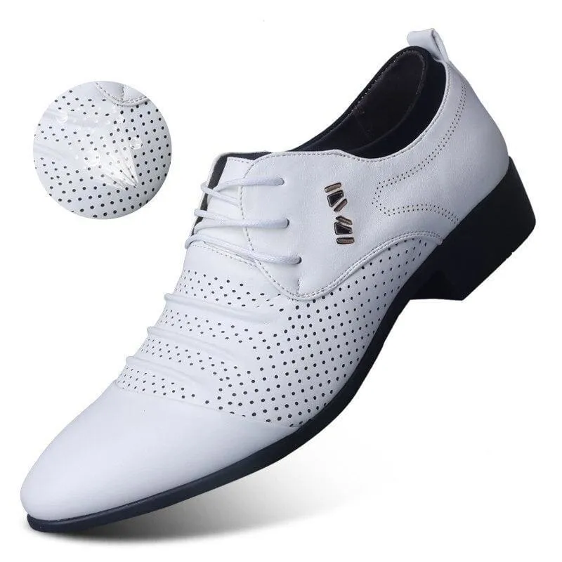 Hollow Out Men PU Leather Oxford Formal Shoes