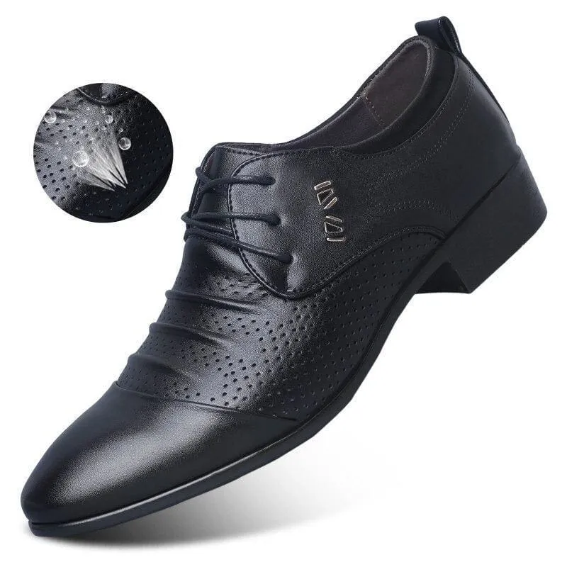 Hollow Out Men PU Leather Oxford Formal Shoes