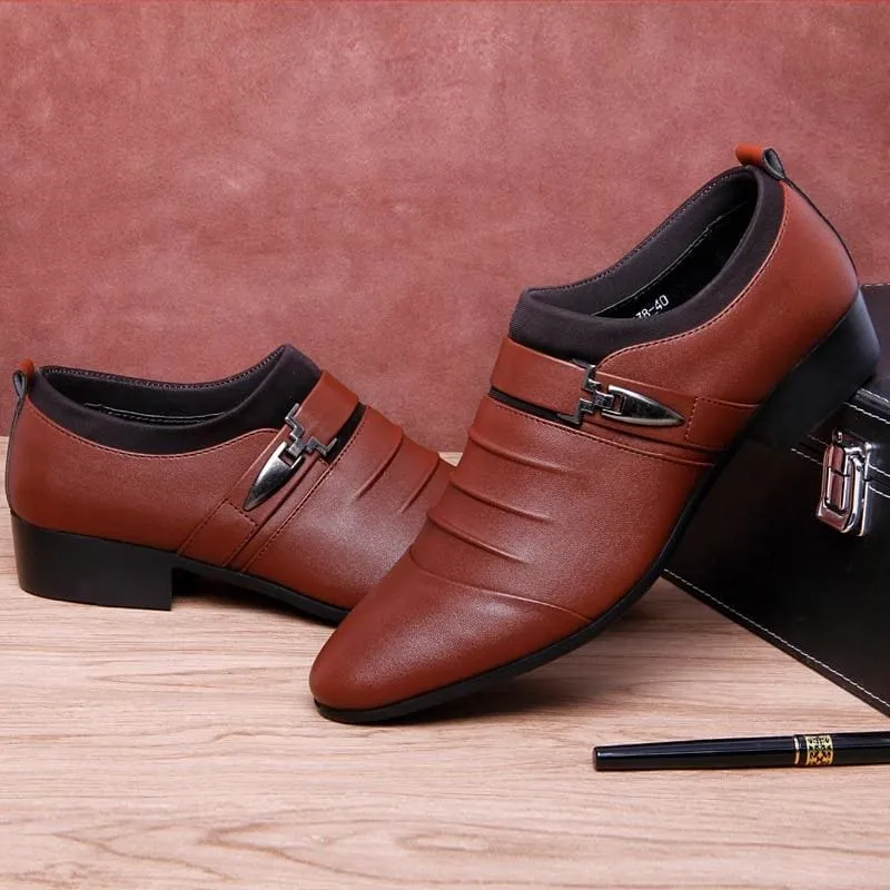 Hollow Out Men PU Leather Oxford Formal Shoes