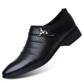 Hollow Out Men PU Leather Oxford Formal Shoes