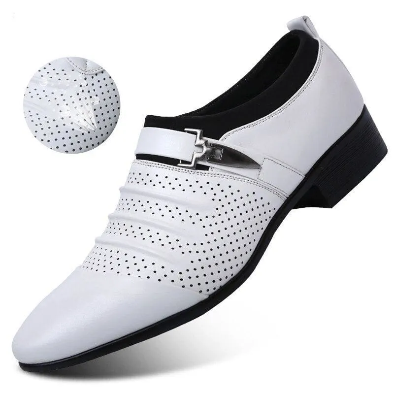 Hollow Out Men PU Leather Oxford Formal Shoes